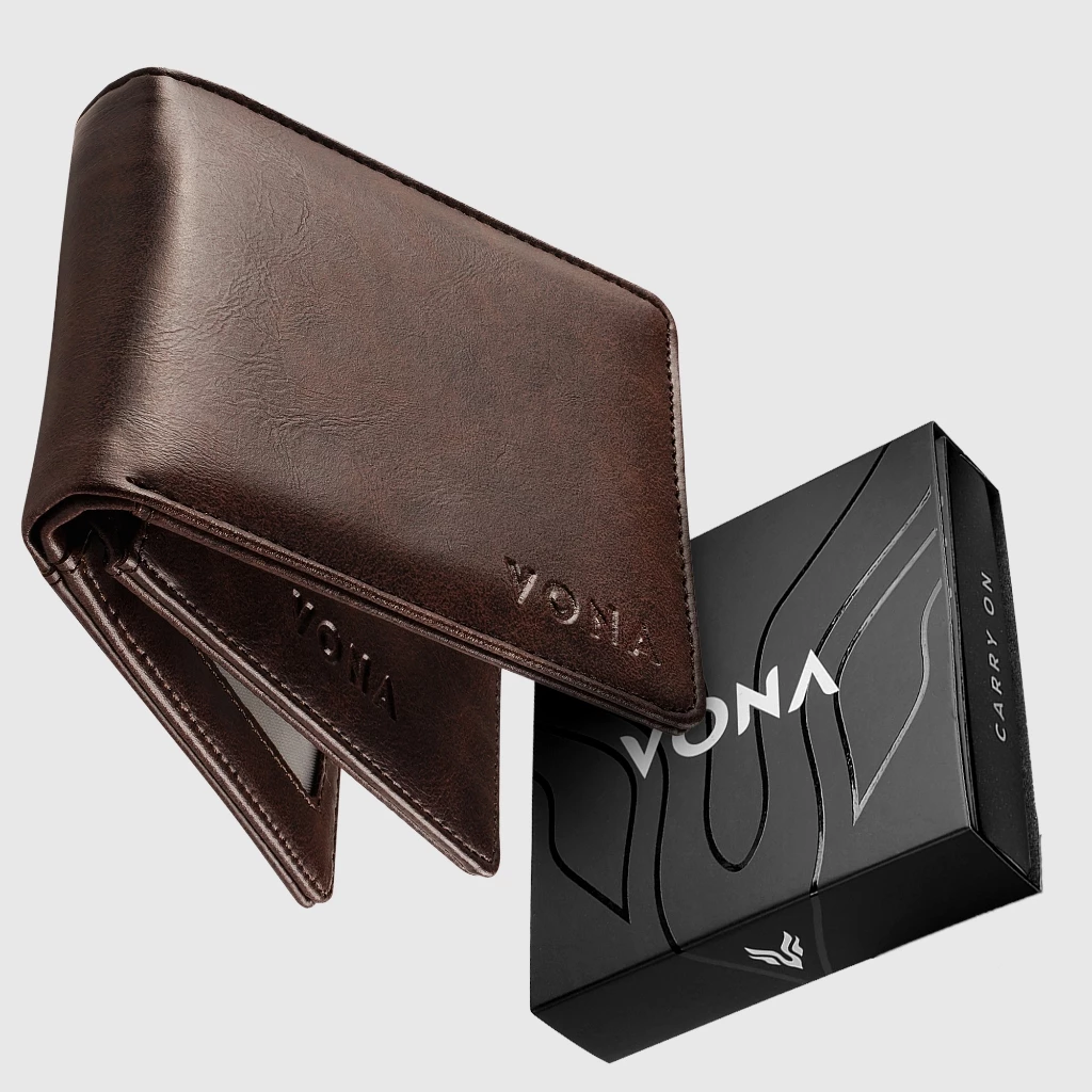 VONA Penn Wallet – Dompet Pria Lipat Pendek 3 Ruang Extra Slot Kartu